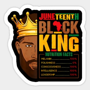 Juneteenth Black King Nutritional Sticker